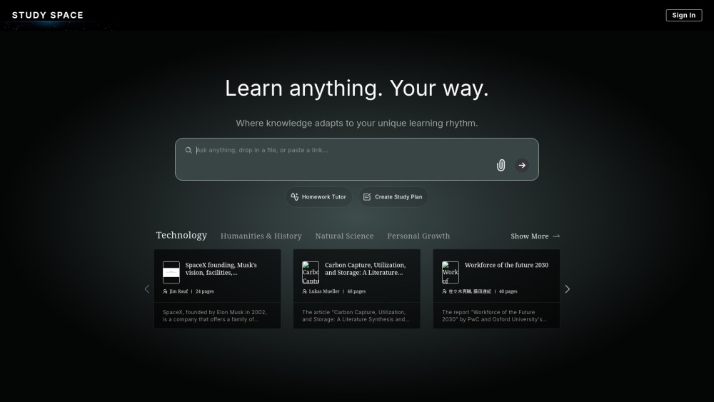 Study Space : Doc-to-Video Courses, Personalized & Engaging