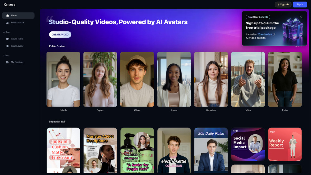Keevx: AI Video Generator with Realistic Avatars | Free to Start