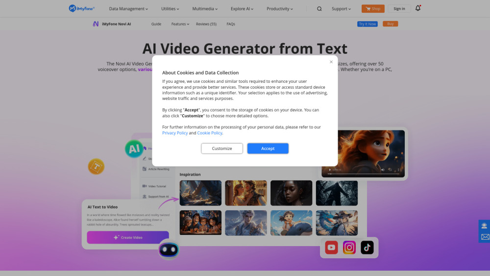 Novi AI: Text-to-Video, Multi-Style, Multi-Language, Instant