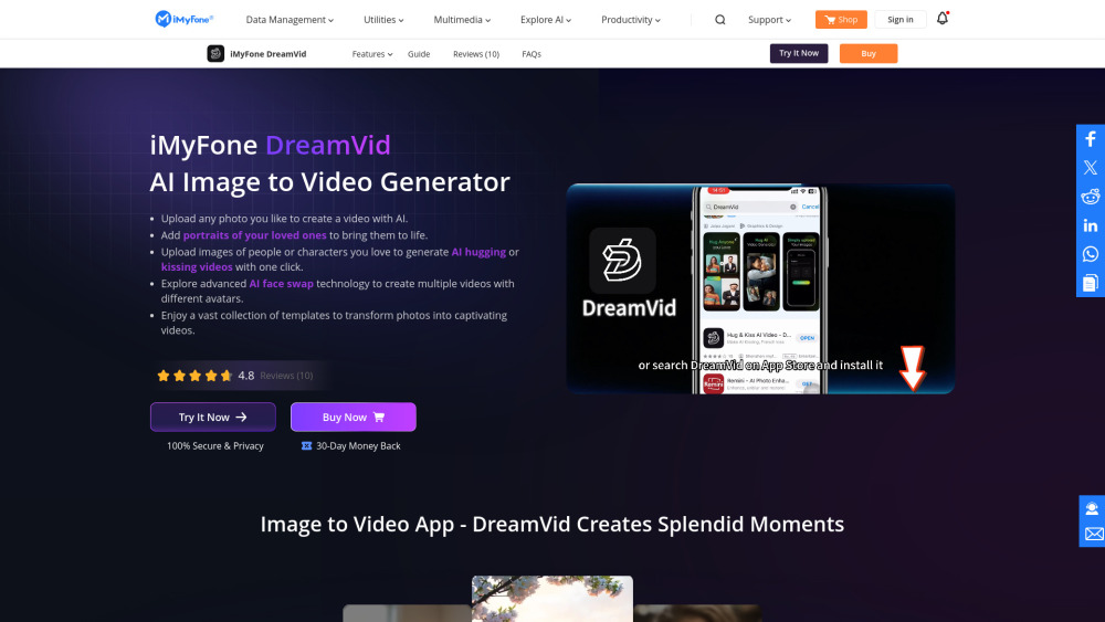 DreamVid: AI Photo-to-Video Animator for Dynamic Content