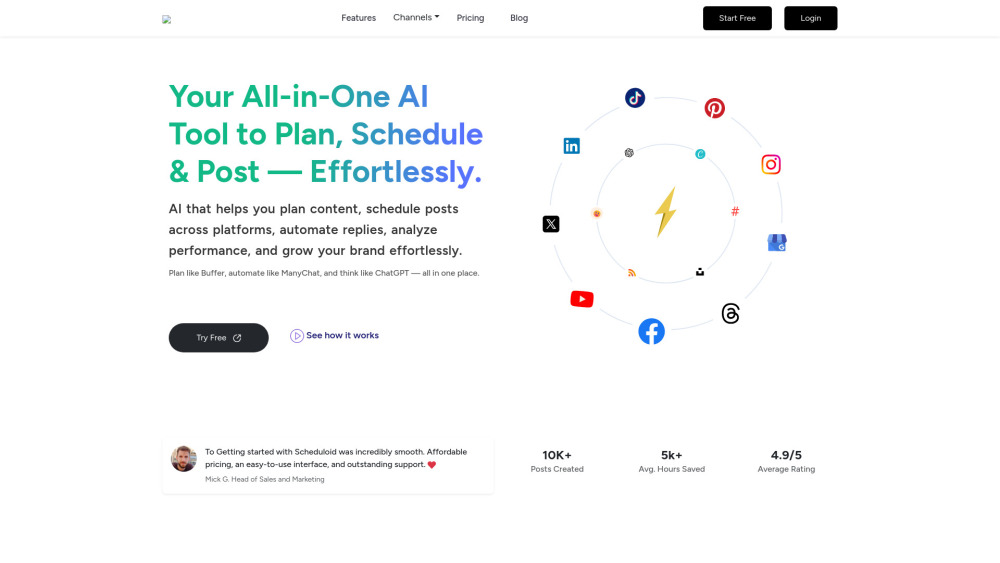 Scheduloid: AI Social Media Management & Analytics Platform