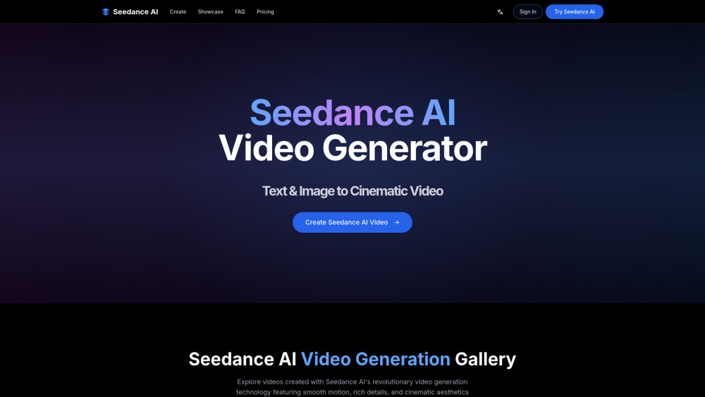 Seedance AI: Text-to-Video, Image-to-Video, Cinematic & Pro