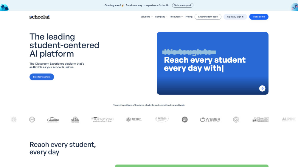 SchoolAI: Personalized Learning, Student Success, Educator Support