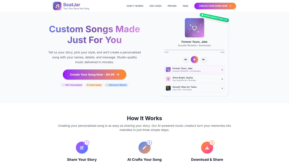 BeatJar: AI-Powered Custom Song Creation from Your Stories BeatJar: AI-Powered Custom Song Creation from Your Stories
