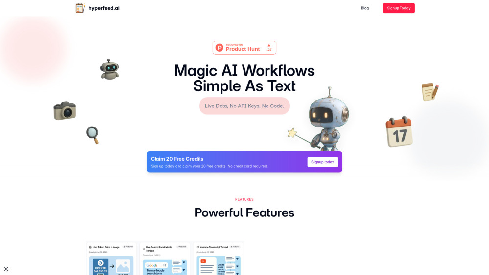 Hyperfeed.ai : AI Workflow for Content & Marketing Automation