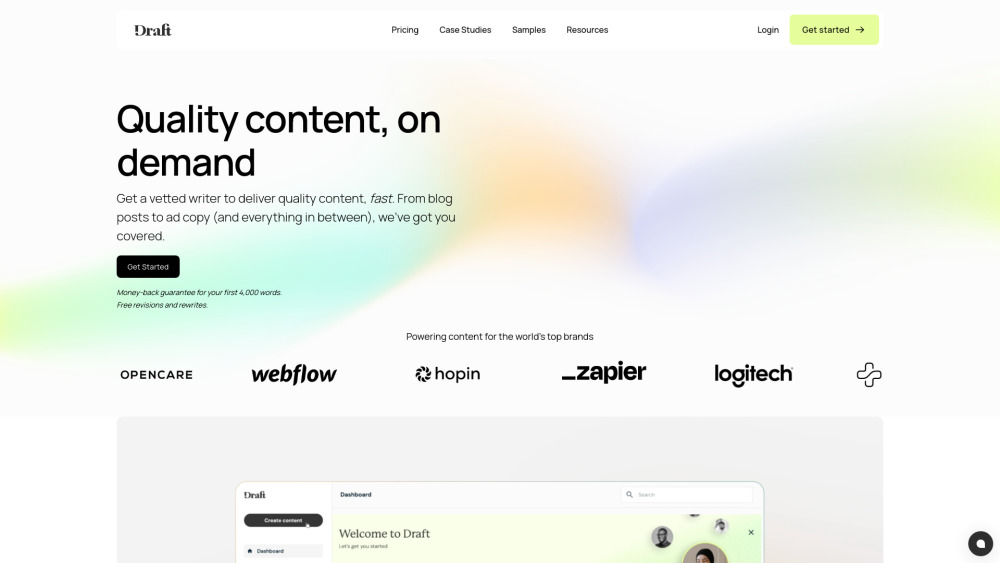 Draft.co: On-demand Writing, Vetted Writers + AI Tools