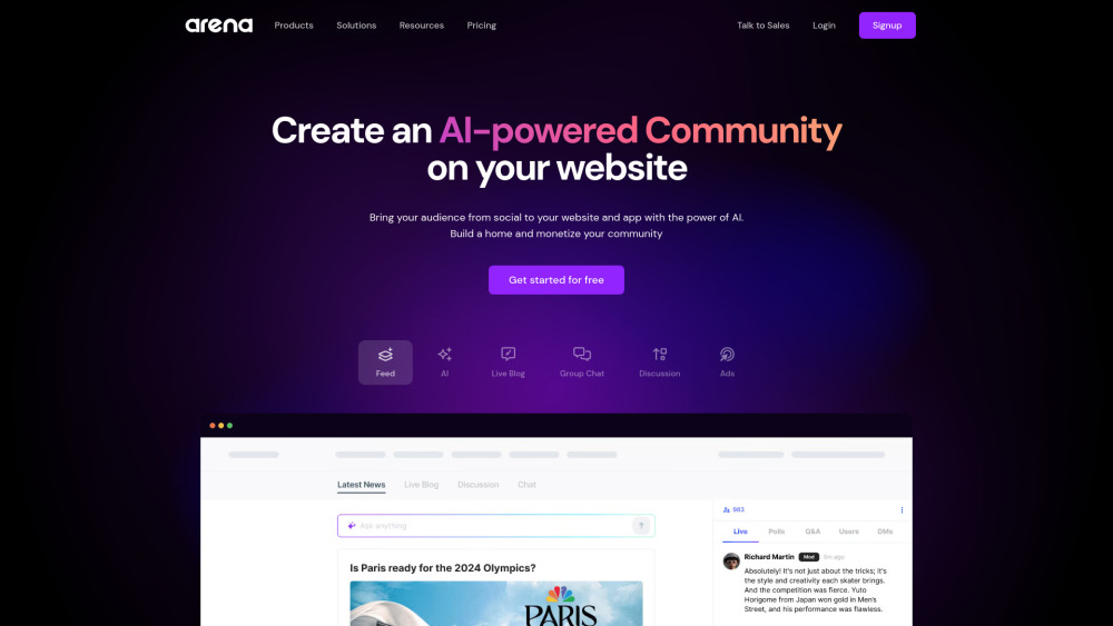 Arena: AI-Powered Community Building, Engagement & Monetization