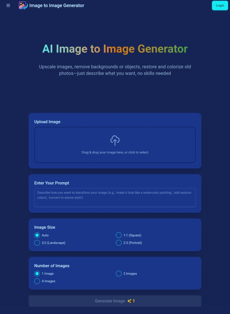 AI Image to Image Generator: Edit, Enhance & Reimagine Photos