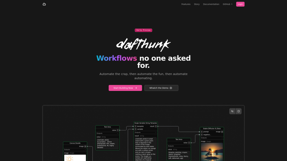 Dafthunk : AI Nodes, Serverless Execution, No-Infra Automation