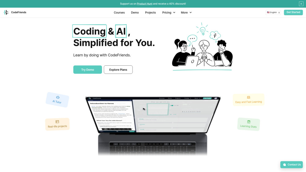 CodeFriends: Hands-On Coding & AI Learning Platform : Build Real Projects, Master Skills, Level Up with Practice