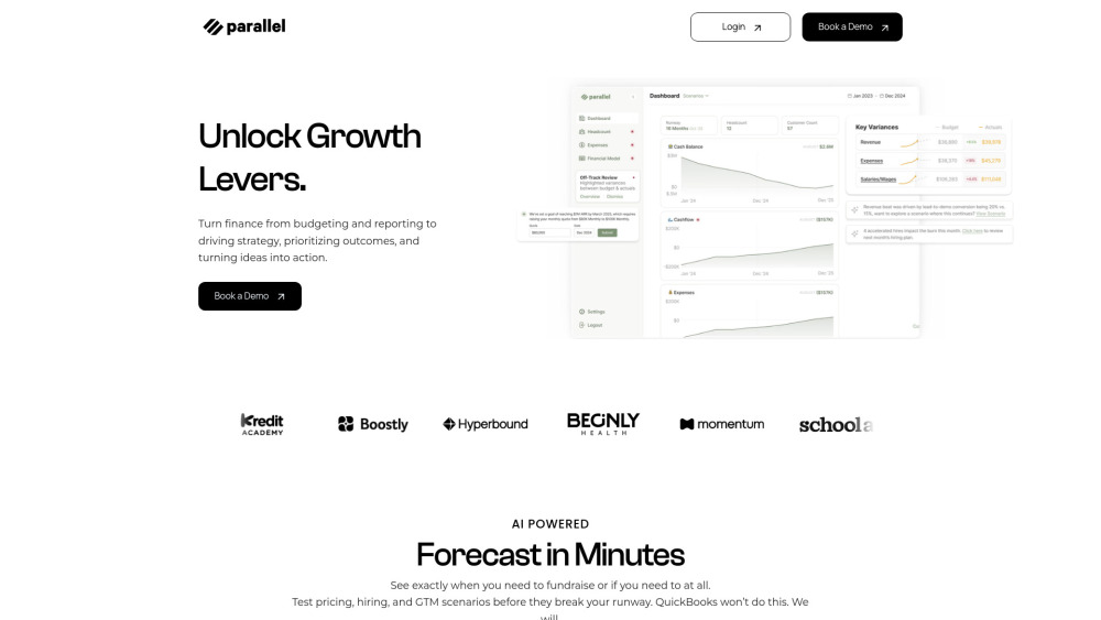 Parallel: AI-CFO for Early Stage Companies : Automates Finance, Forecasts Cash Flow, Real-Time Insights