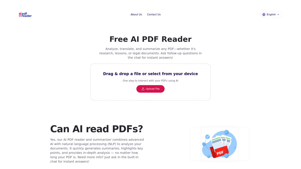 Free AI PDF Reader: Summarize, Analyze, Translate, Chat