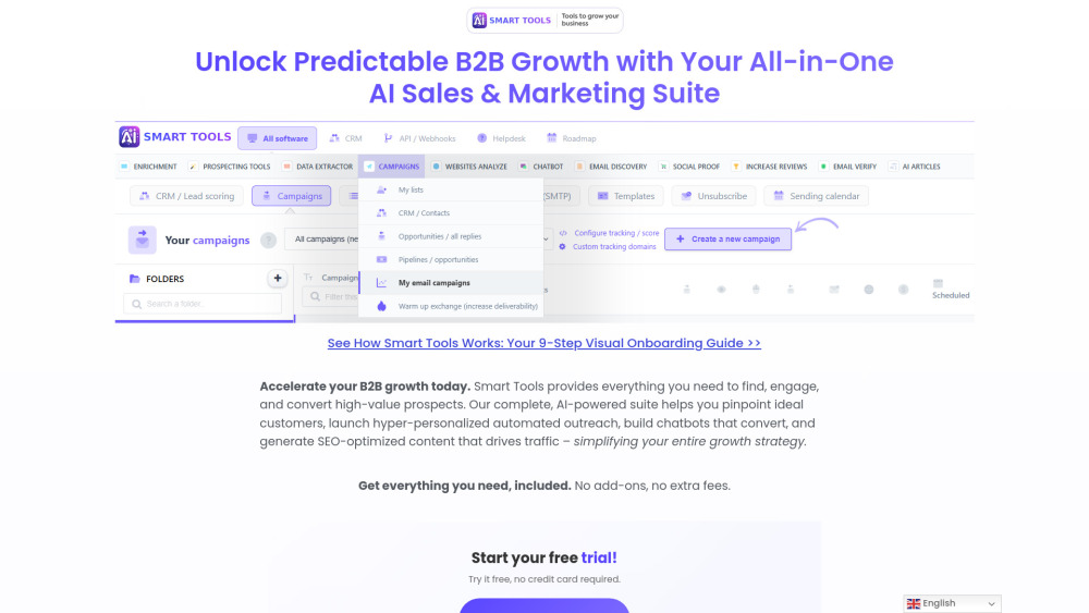 SMART TOOLS: AI Sales & Marketing Suite : Predictable B2B Growth