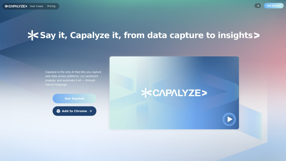 Capalyze: AI Data Analytics Agent for Insights & Decisions Capalyze: AI Data Analytics Agent for Insights & Decisions