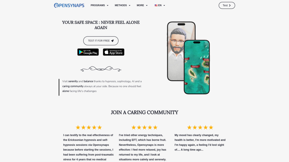 OpenSynaps AI: 24/7 Psychologist, Hypnosis, Sophrology & Community OpenSynaps AI: 24/7 Psychologist, Hypnosis, Sophrology & Community