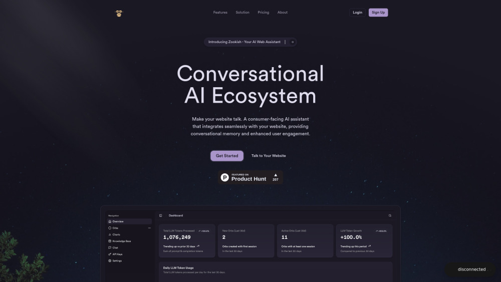 Zookish: Embeddable AI Chatbot for Real-Time Engagement & Lead Gen Zookish: Embeddable AI Chatbot for Real-Time Engagement & Lead Gen