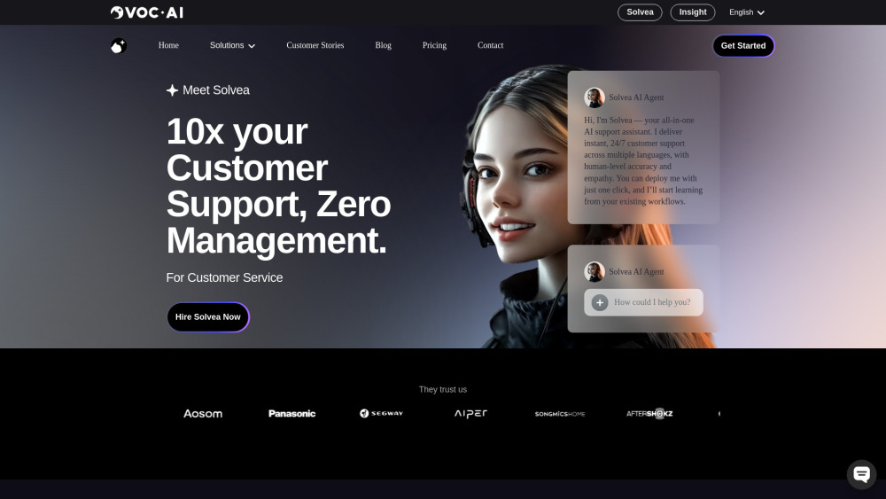 Solvea: AI-powered Virtual Agent : 24/7, Scalable, Instant Support Solvea: AI-powered Virtual Agent : 24/7, Scalable, Instant Support