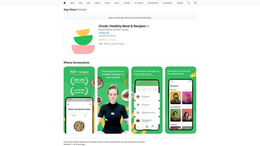 iCook: AI Meal Plans, Healthy Recipes & Expert Coaching