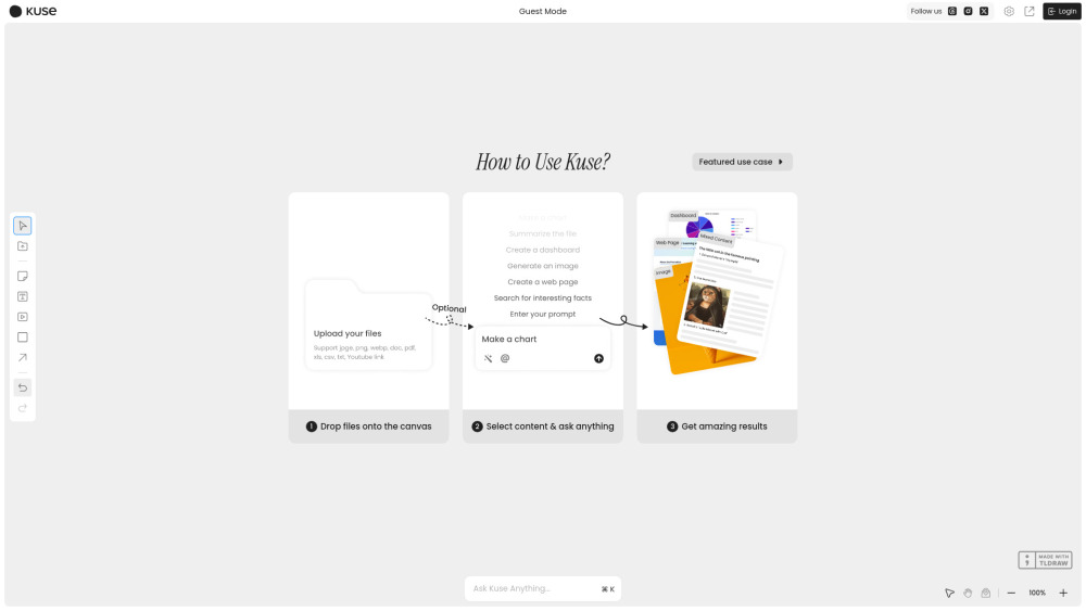 Kuse: ChatGPT, Notion, Whiteboard Genius Baby Canvas : AI-Powered Structured Visual Reusable Smart Canvas Kuse: ChatGPT, Notion, Whiteboard Genius Baby Canvas : AI-Powered Structured Visual Reusable Smart Canvas