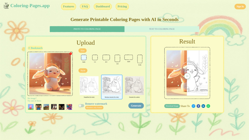 Coloring-Pages.APP : AI Coloring Pages, No Login, Multiple Styles Coloring-Pages.APP : AI Coloring Pages, No Login, Multiple Styles