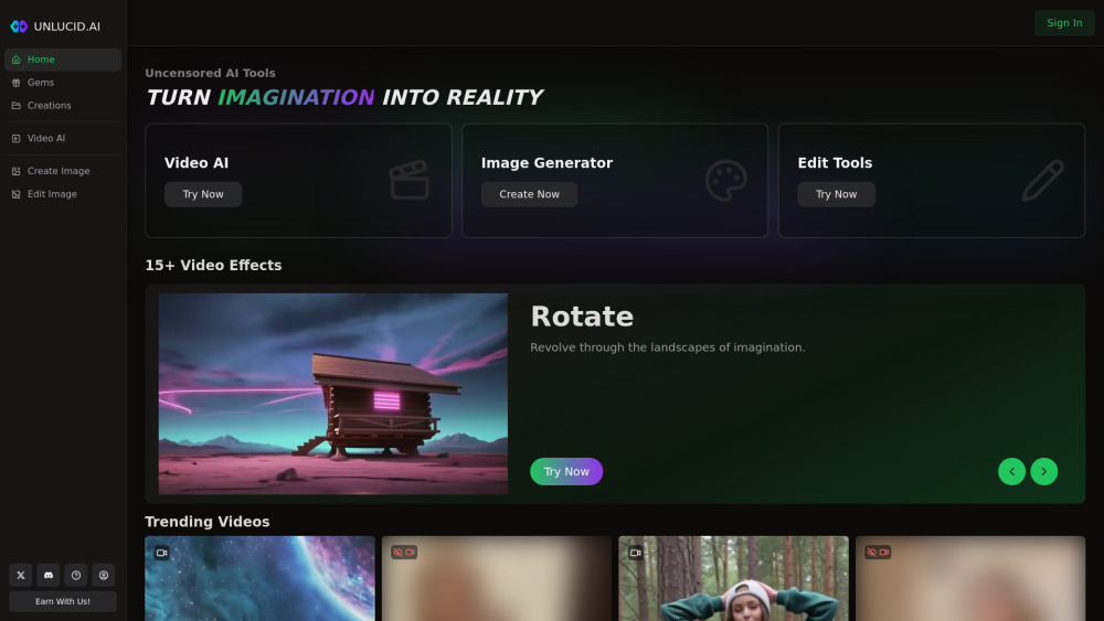 Unlucid AI: Free AI Video & Image Creation, Editing, Animation Unlucid AI: Free AI Video & Image Creation, Editing, Animation