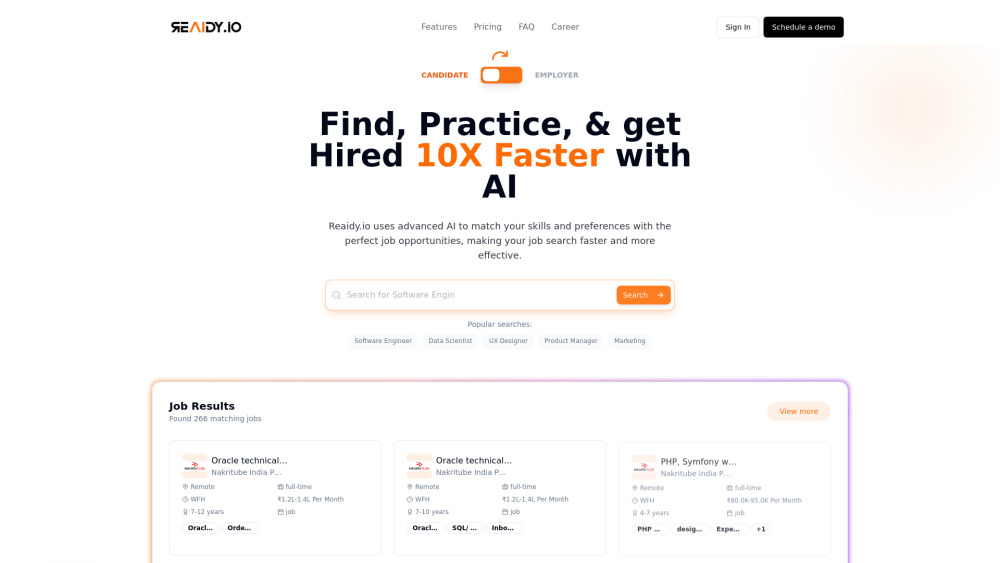 Reaidy.io: AI Job Search Assistant – Smart Matching, Faster Hiring Reaidy.io: AI Job Search Assistant – Smart Matching, Faster Hiring