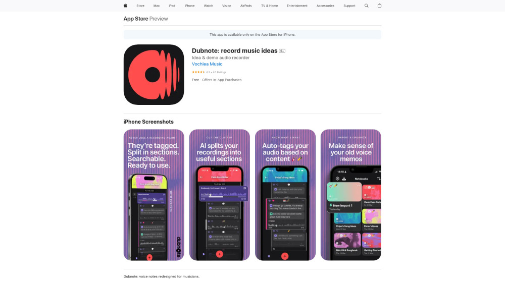 Dubnote: Organize, Transcribe & Process Musical Ideas Instantly Dubnote: Organize, Transcribe & Process Musical Ideas Instantly