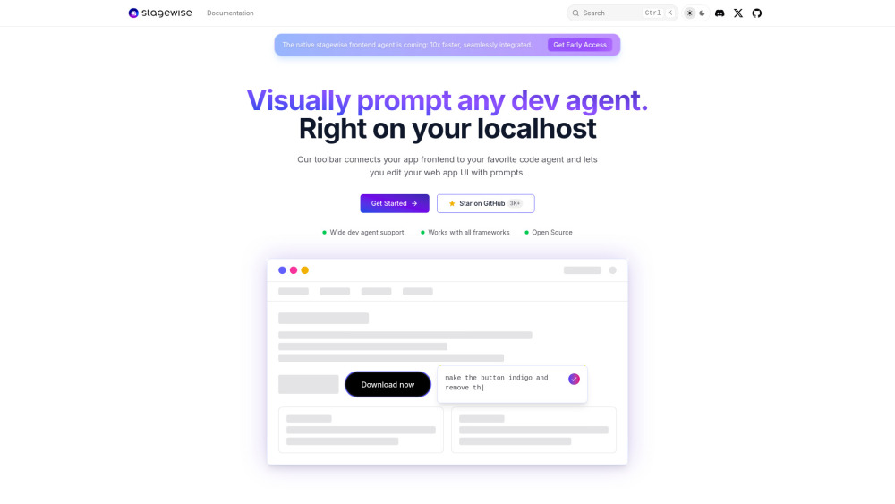 Stagewise : AI Dev Agents for Visual UI Editing with Prompts Stagewise : AI Dev Agents for Visual UI Editing with Prompts