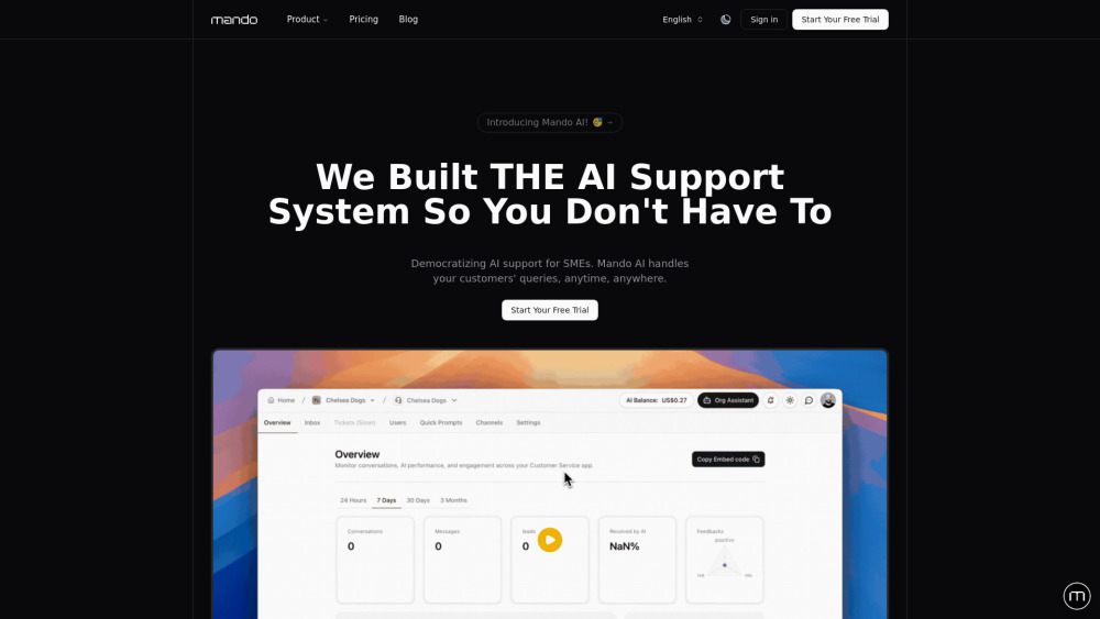 Mando AI: Smart SME Support & No-Code AI Agent Creation