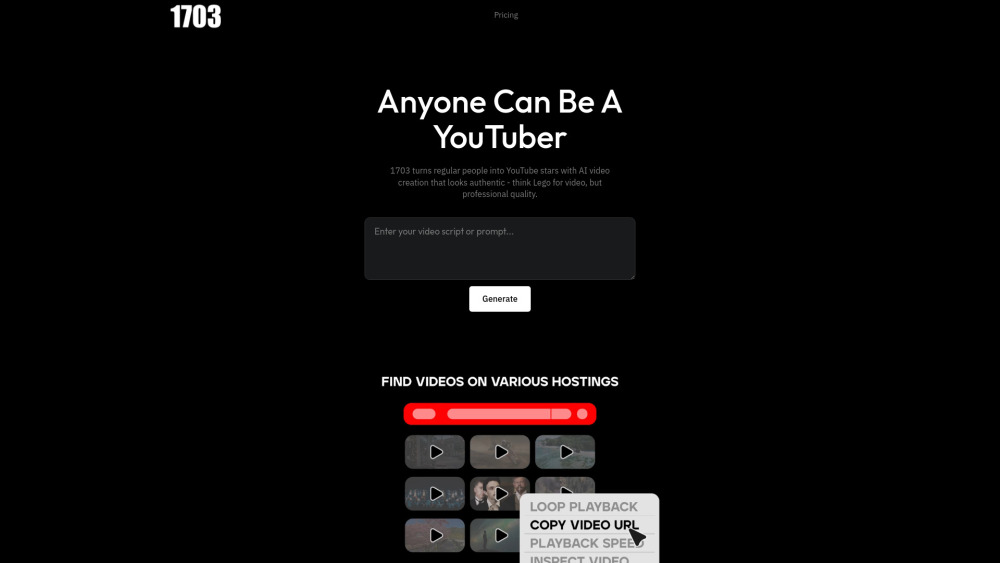 1703 Media: AI YouTube Video Creation—Pro Videos in Minutes
