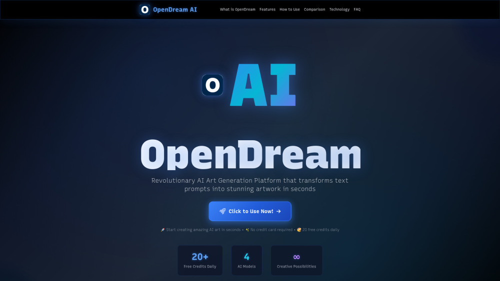 OpenDream AI : Text-to-Art, Instant, Effortless, Accessible