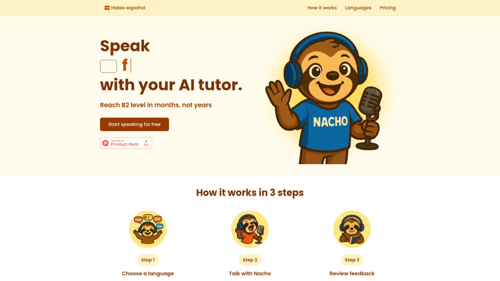 Hablo.pro: AI Tutor for Speaking, Fluency, Vocabulary & Confidence