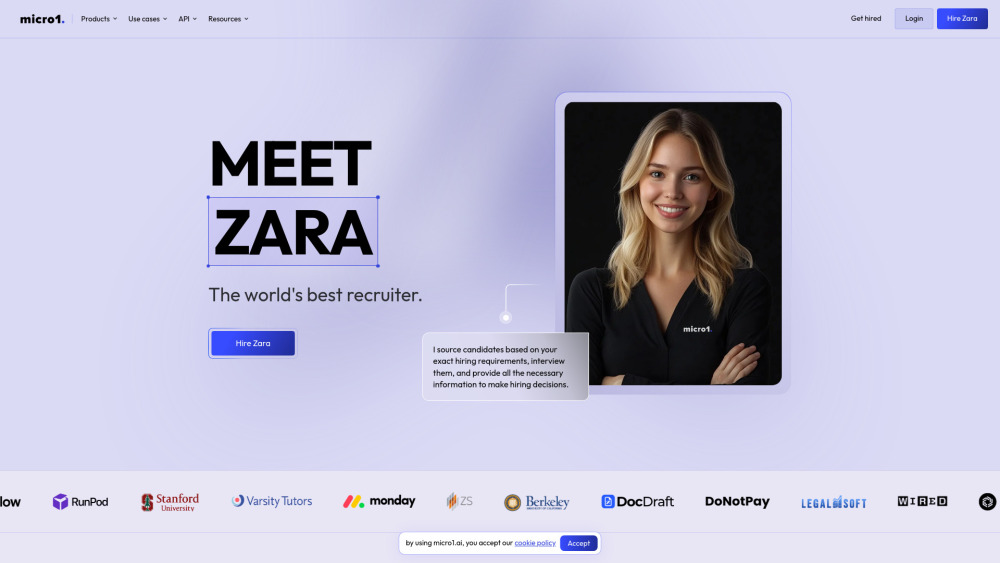 Zara AI Recruiter: Micro1™ Tech, Smarter Hiring, Faster Results