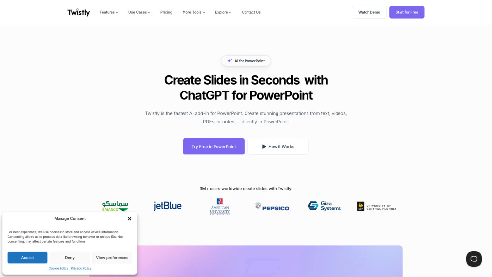 Twistly AI Presentation Maker : AI-Powered, No-Design PPT Tool Twistly AI Presentation Maker : AI-Powered, No-Design PPT Tool
