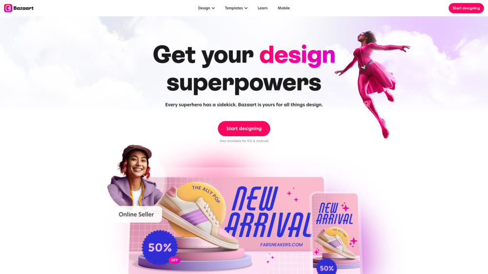 Bazaart: Free AI Photo Editing & Graphic Design App : Create Stunning Visuals in Seconds, No Skills Needed