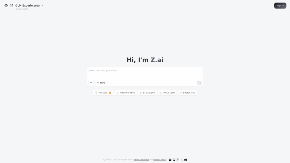 Z.ai : Free AI for Presentations, Writing & Coding Z.ai : Free AI for Presentations, Writing & Coding