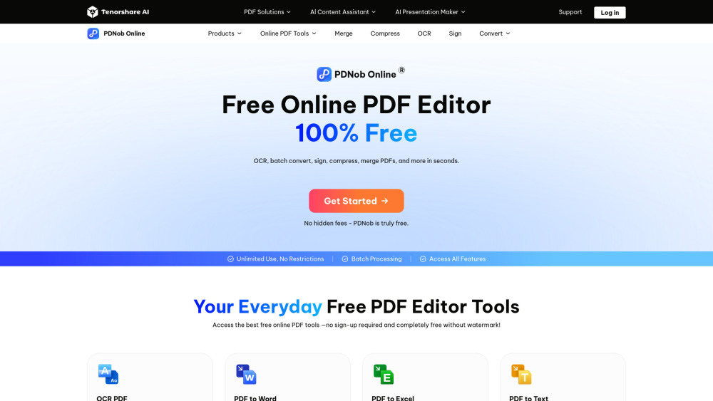 PDNob Online : AI OCR, Merge, Compress, Sign, Convert PDFs