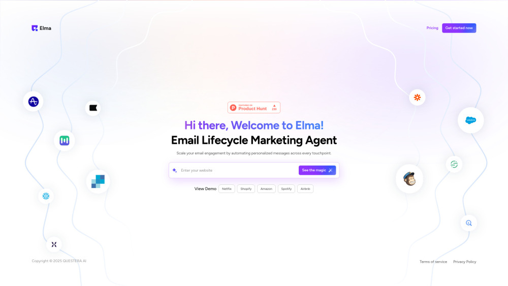 ELMA: AI Email Marketing Platform : Auto, Personalized Campaigns ELMA: AI Email Marketing Platform : Auto, Personalized Campaigns