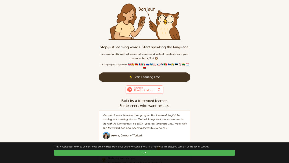 Toritark : AI-Powered Personalized Stories & Instant Feedback