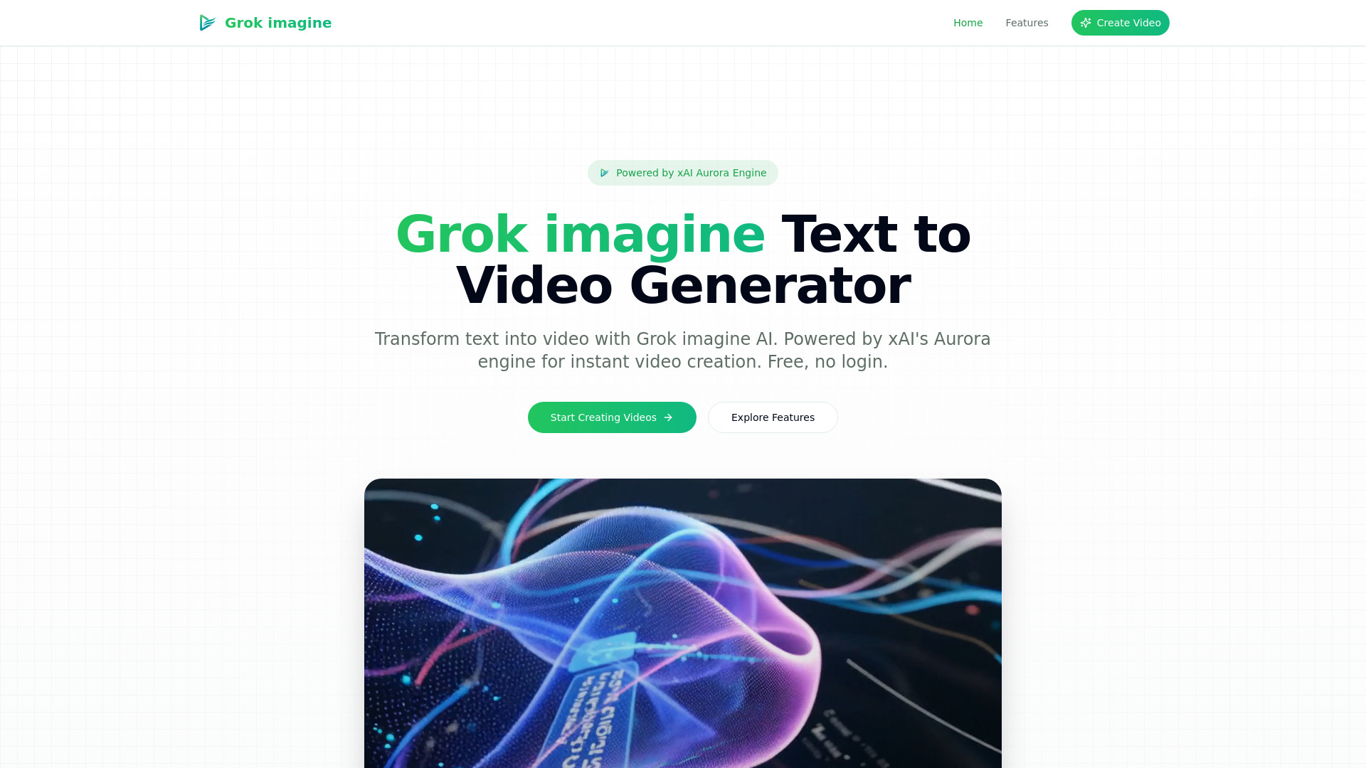 Grok Imagine website preview