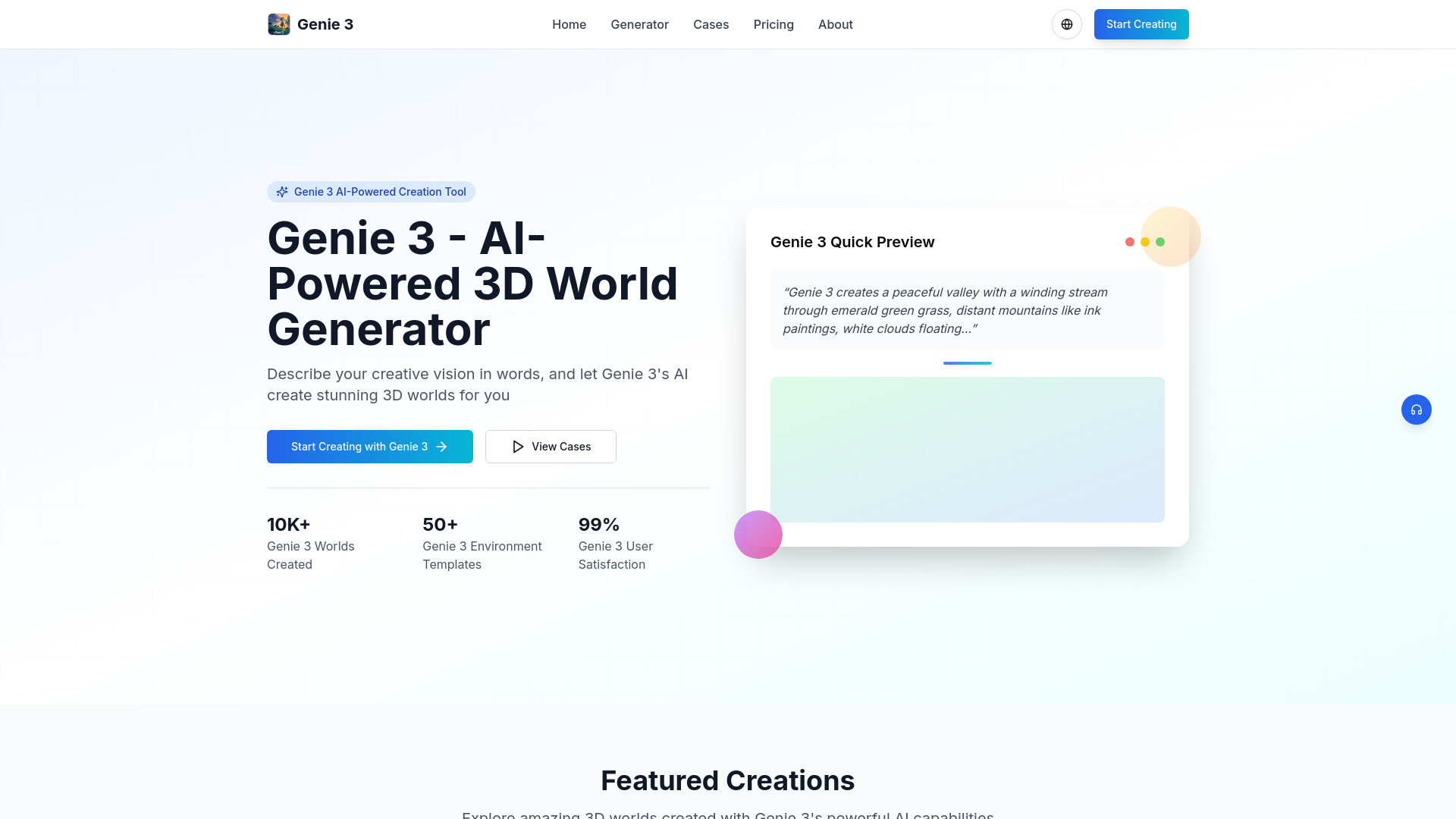 Genie 3 website preview