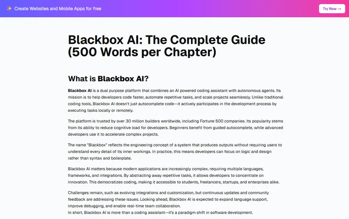 Blackbox AI : Free Coding Assistant & AI Agents for 20+ Languages