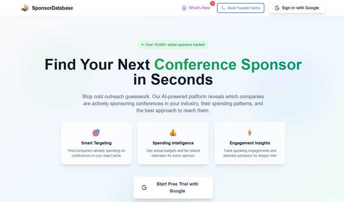 ConferenceDatabase: AI-Powered Sponsor Intelligence & Engagement Insights ConferenceDatabase: AI-Powered Sponsor Intelligence & Engagement Insights