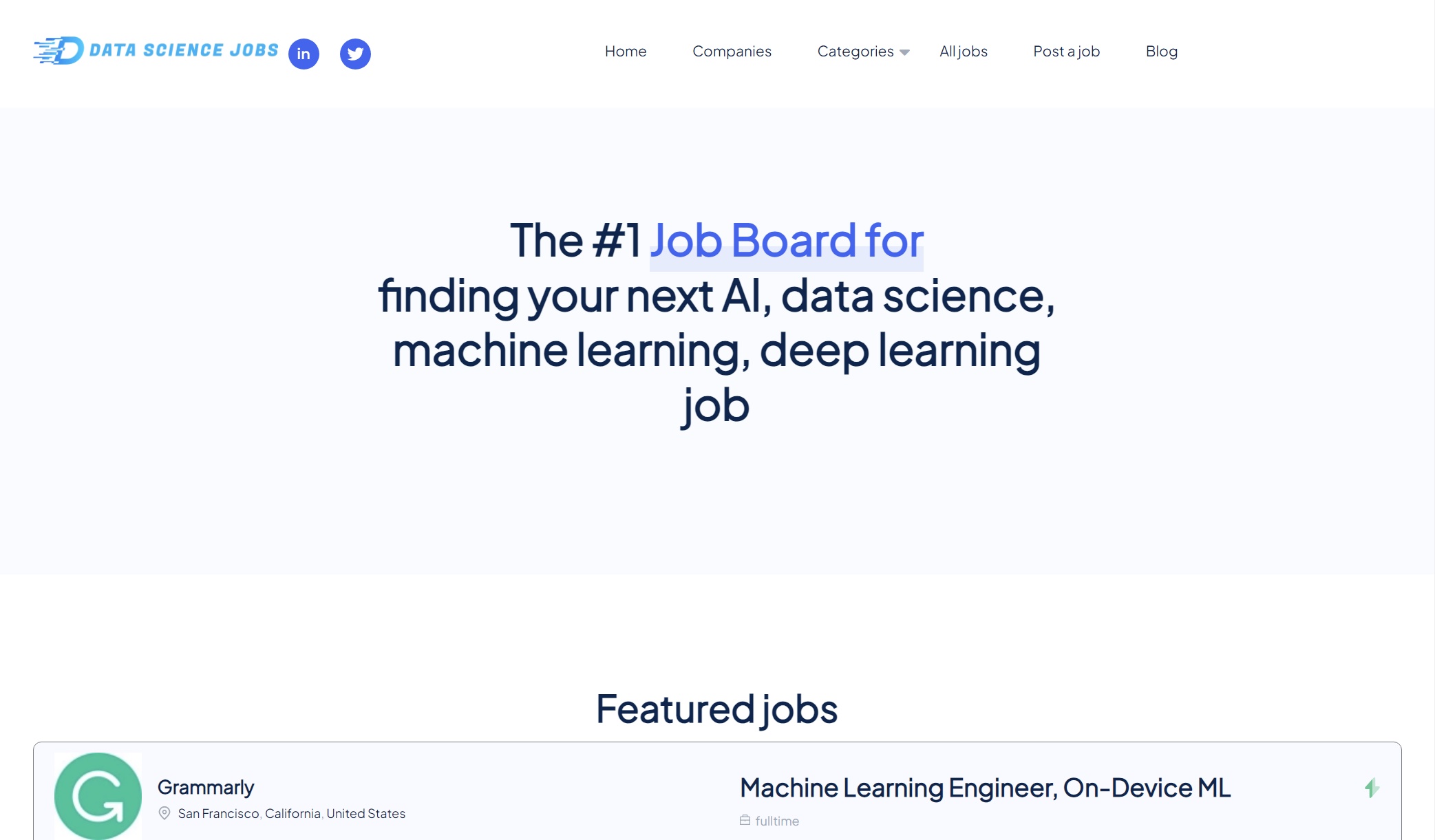 DataScienceJobs.com - Discover the latest and greatest data science jobs