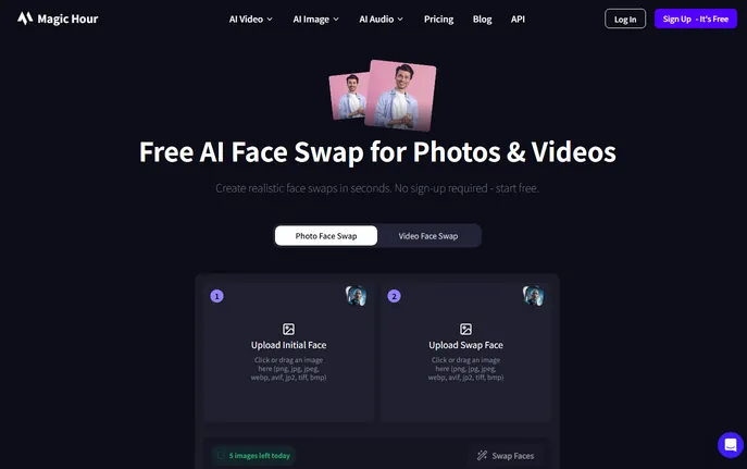 Magic Hour AI : Free Face Swap for Photos & Videos, No Sign-Up