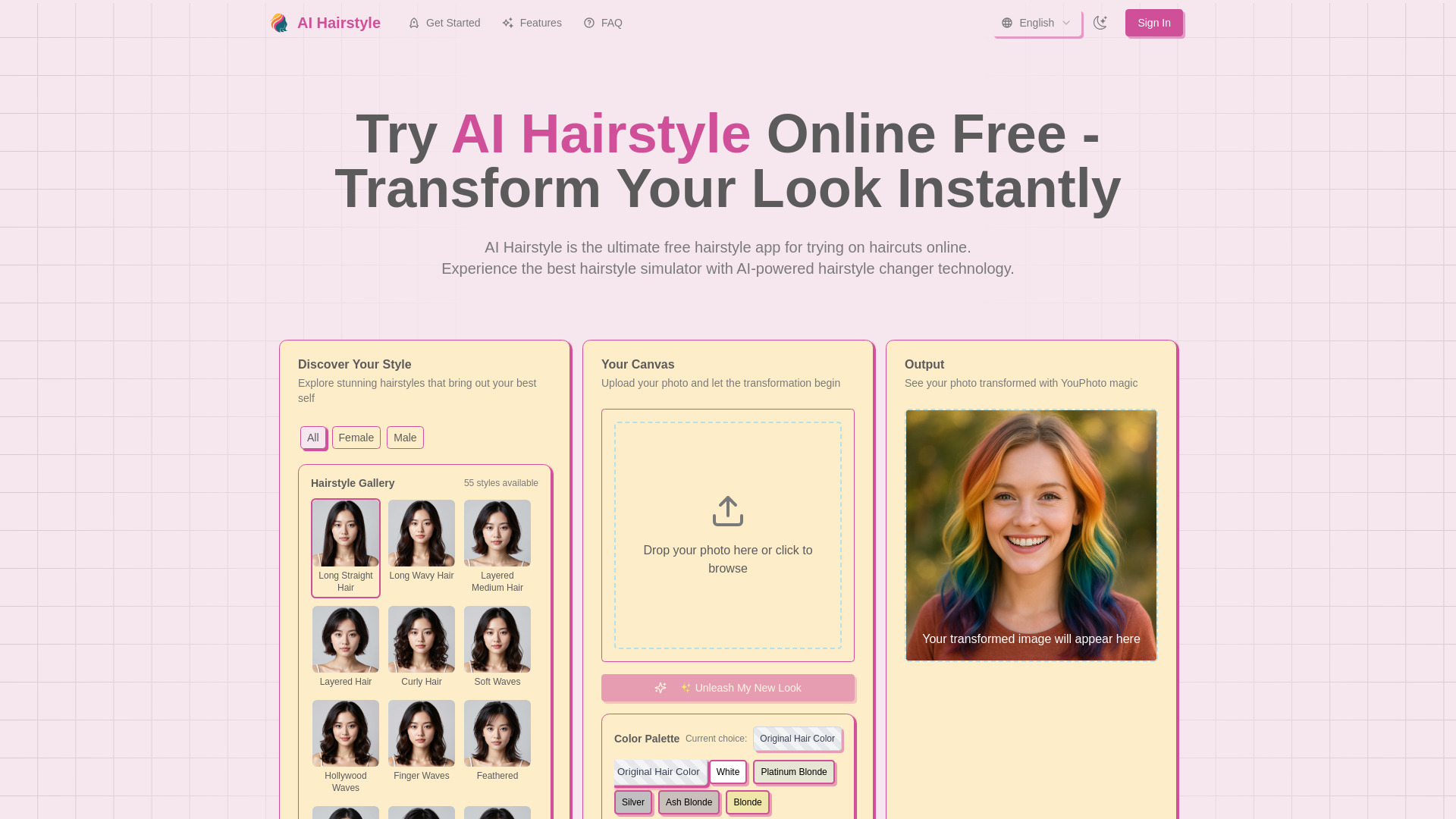 AI Hairstyle : 50+ Styles & Colors Instantly, Risk-Free Preview