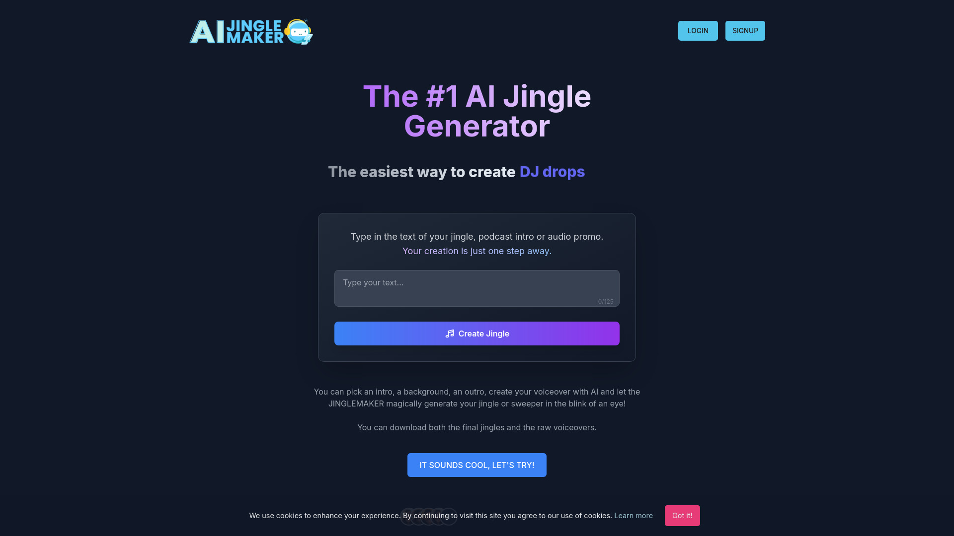 AI JINGLEMAKER : 40+ Voices, 750+ SFX, Free No-Subscription