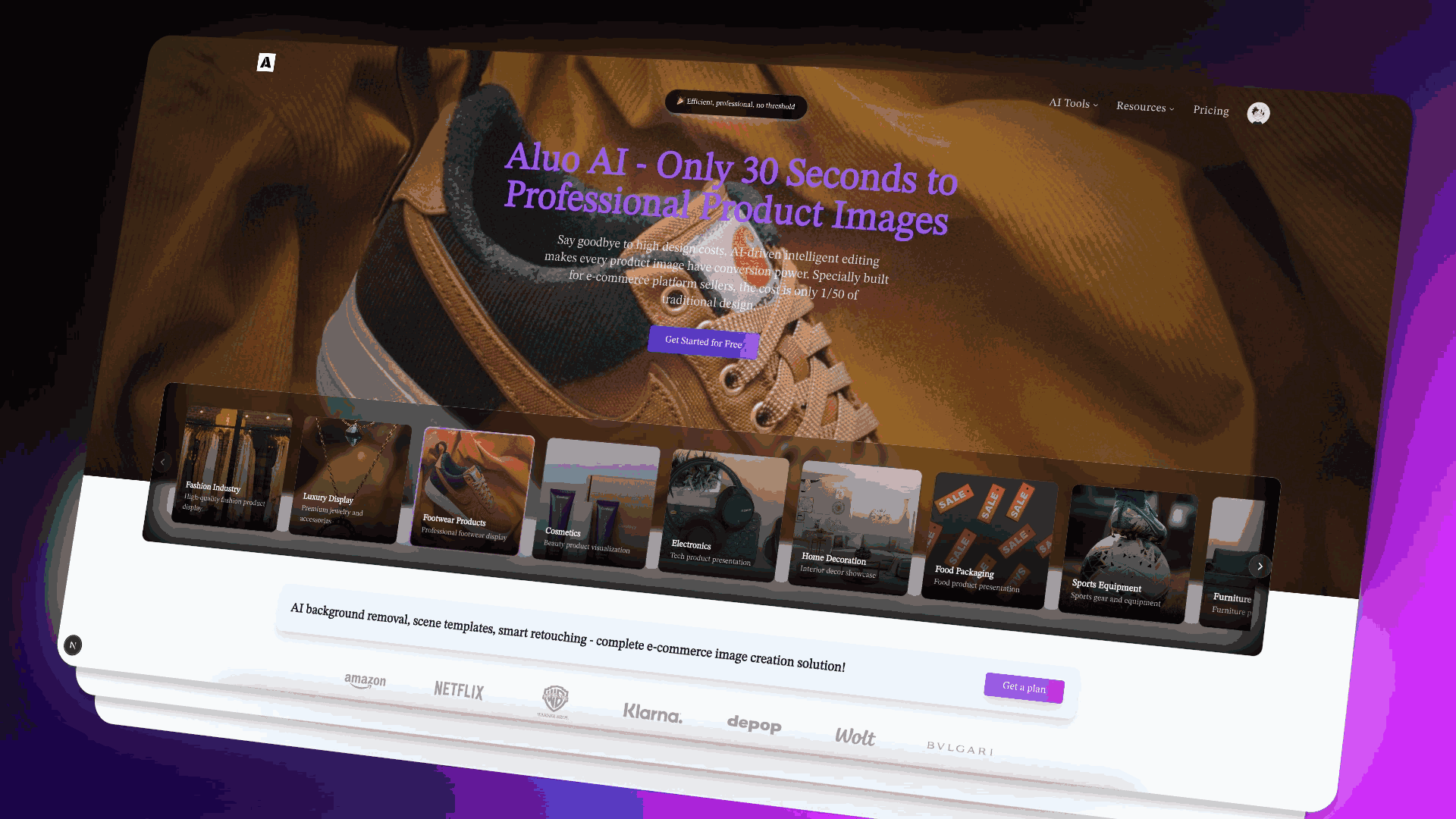 Aluo AI : AI Background Removal, Scene Gen & 300+ Templates