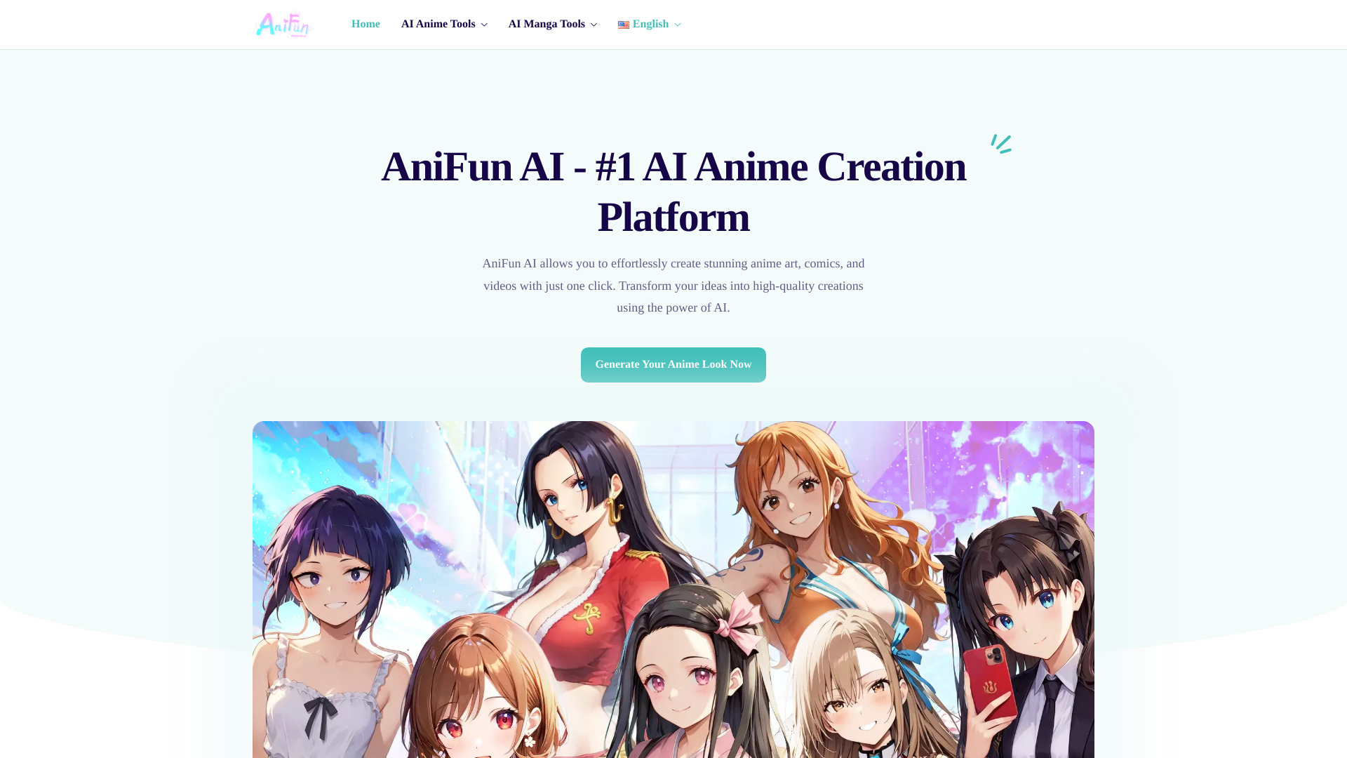 Anifun AI - AI Anime Art & Manga Generator Tool : Fast, Professional, One-Click AI Art & Video Generation