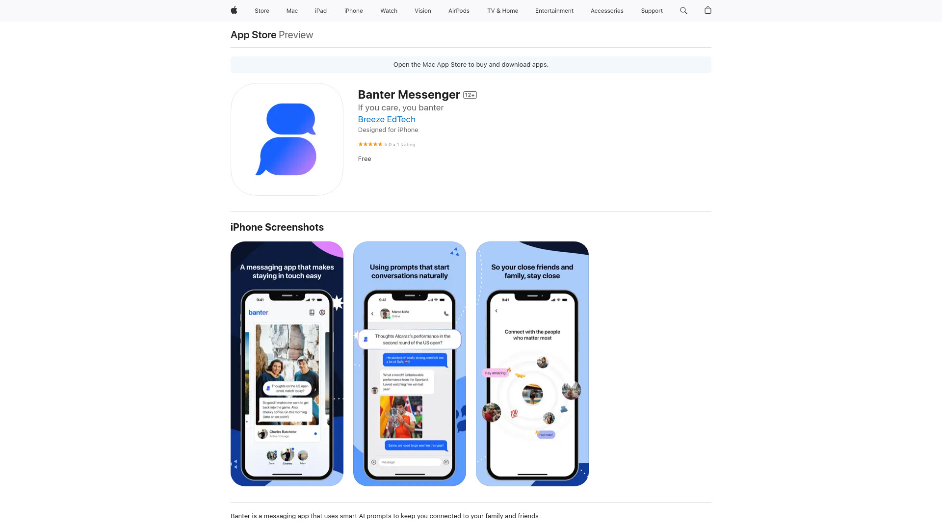 Banter Messenger : AI Chats, End-to-End Encryption, Custom Banners